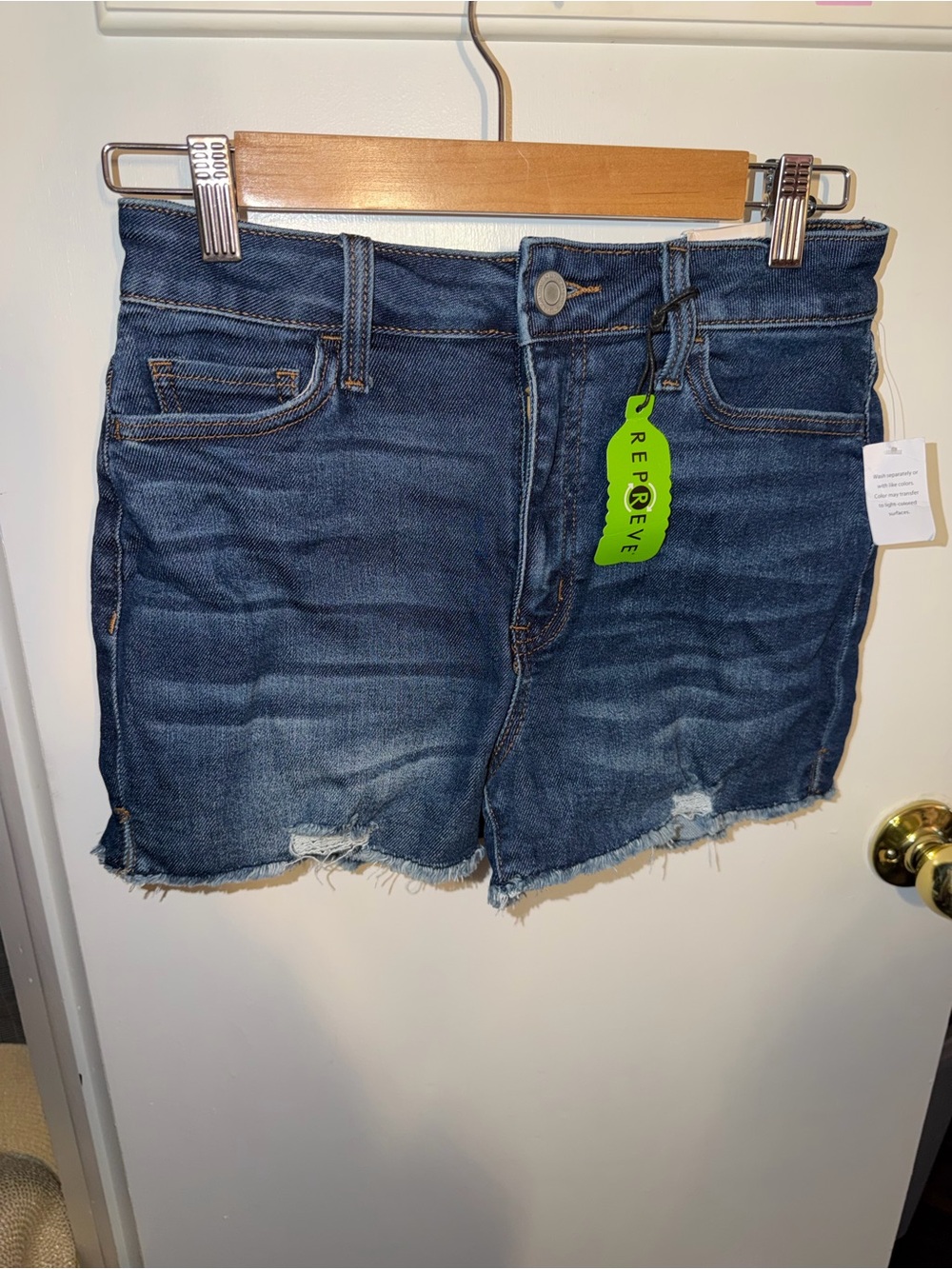 SO Curvy Shortie Dark Blue Denim Shorts